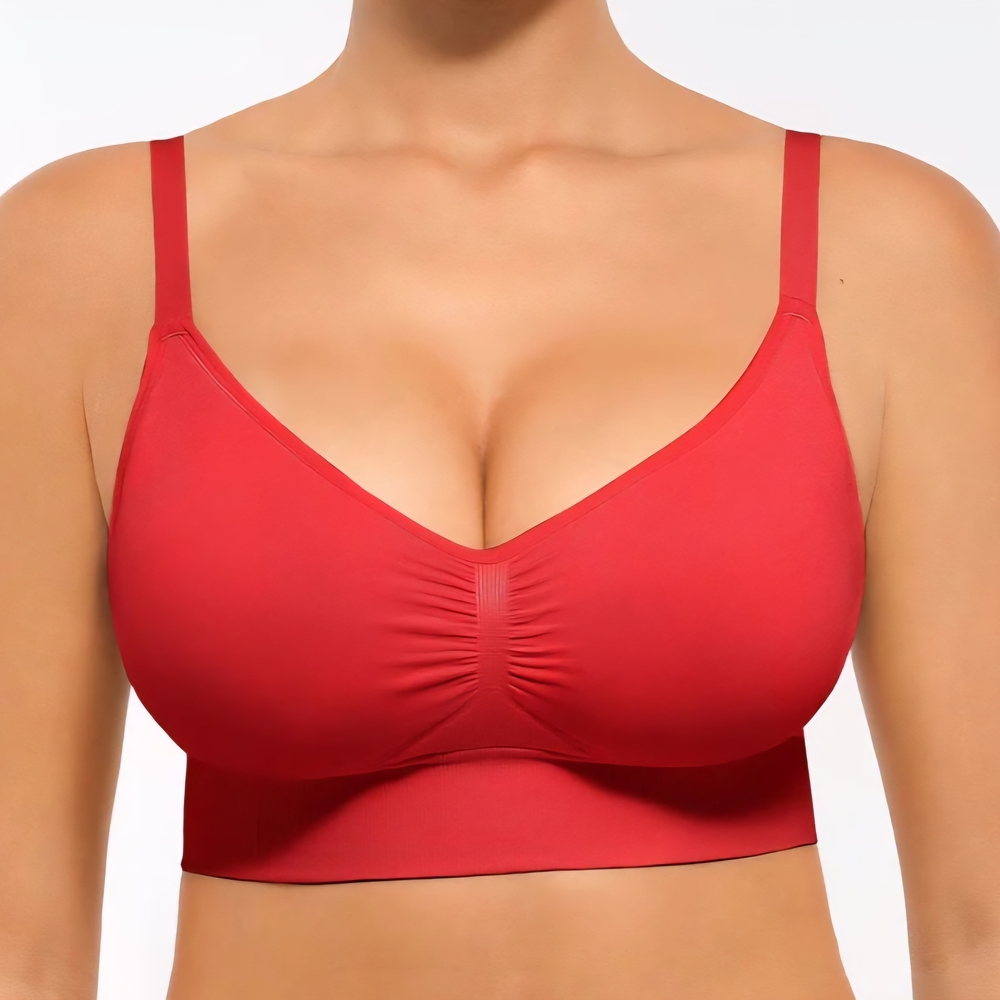Feelingirl Red Seamless Bra